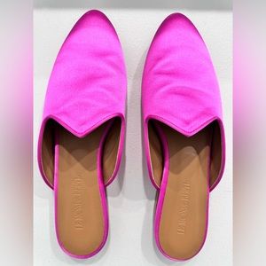 Le Monde Beryl Pink Venetian Satin Mule